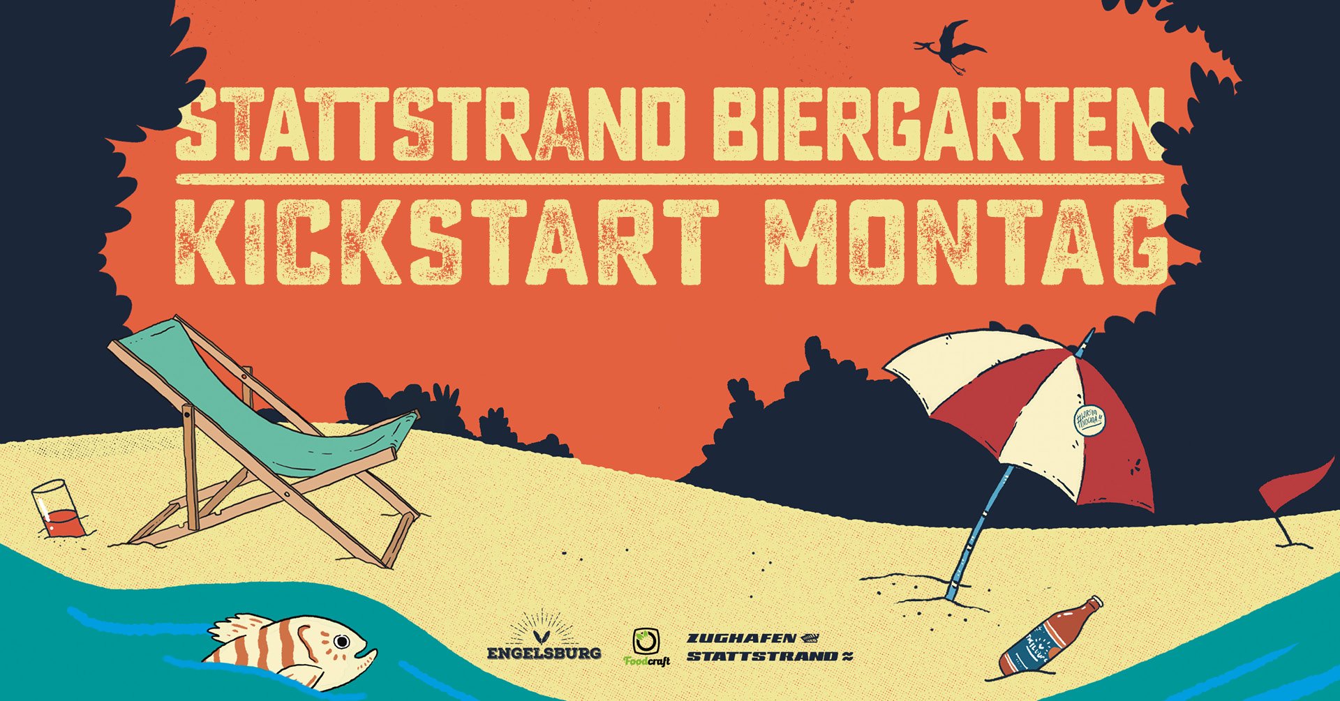 Stattstrand Biergarten Kickstart Montag Headerbild