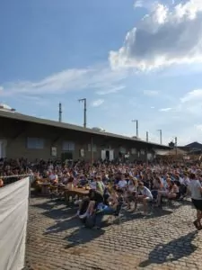 Public viewing am Statstrand