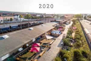 Der Stattstrand vor der Halle 6 2020
