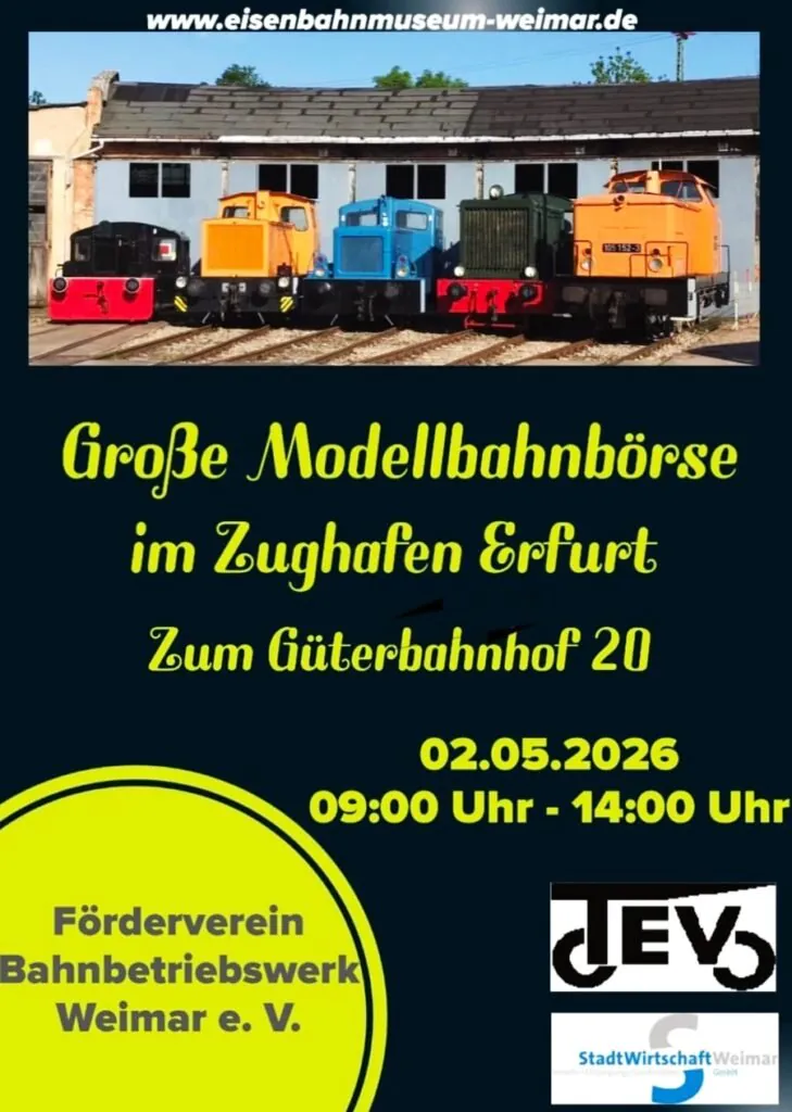 Große Modellbahnbörse Erfurt Mai 2026